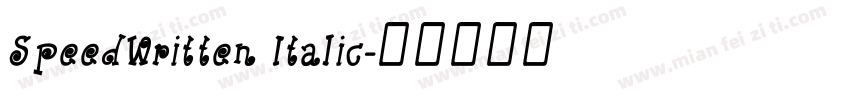 SpeedWritten Italic字体转换